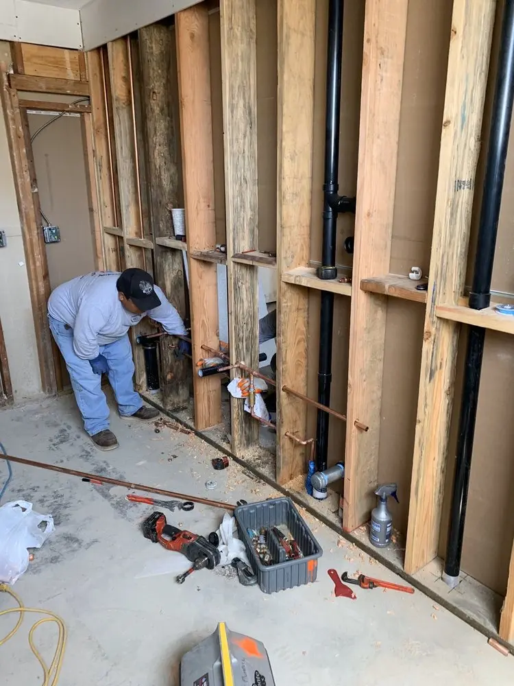 Commercial rough-in plumbing for Gas Line Repair in Cambria